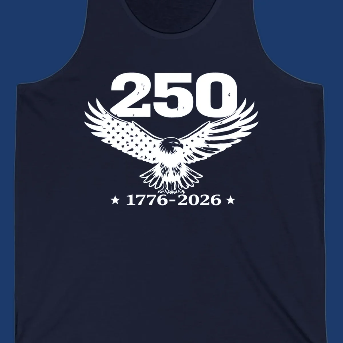 America 250th anniversary design with eagle and flag, 1776-2026.