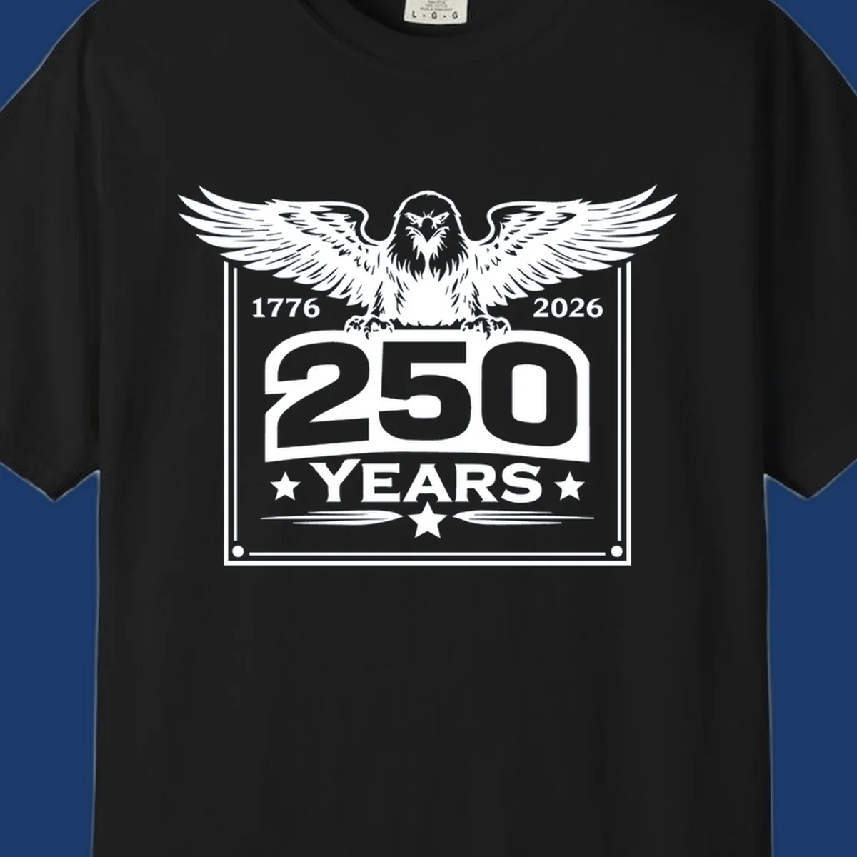 America 250 years patriotic eagle graphic