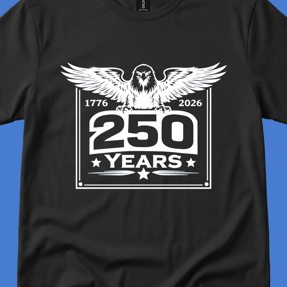 America 250 years patriotic eagle graphic