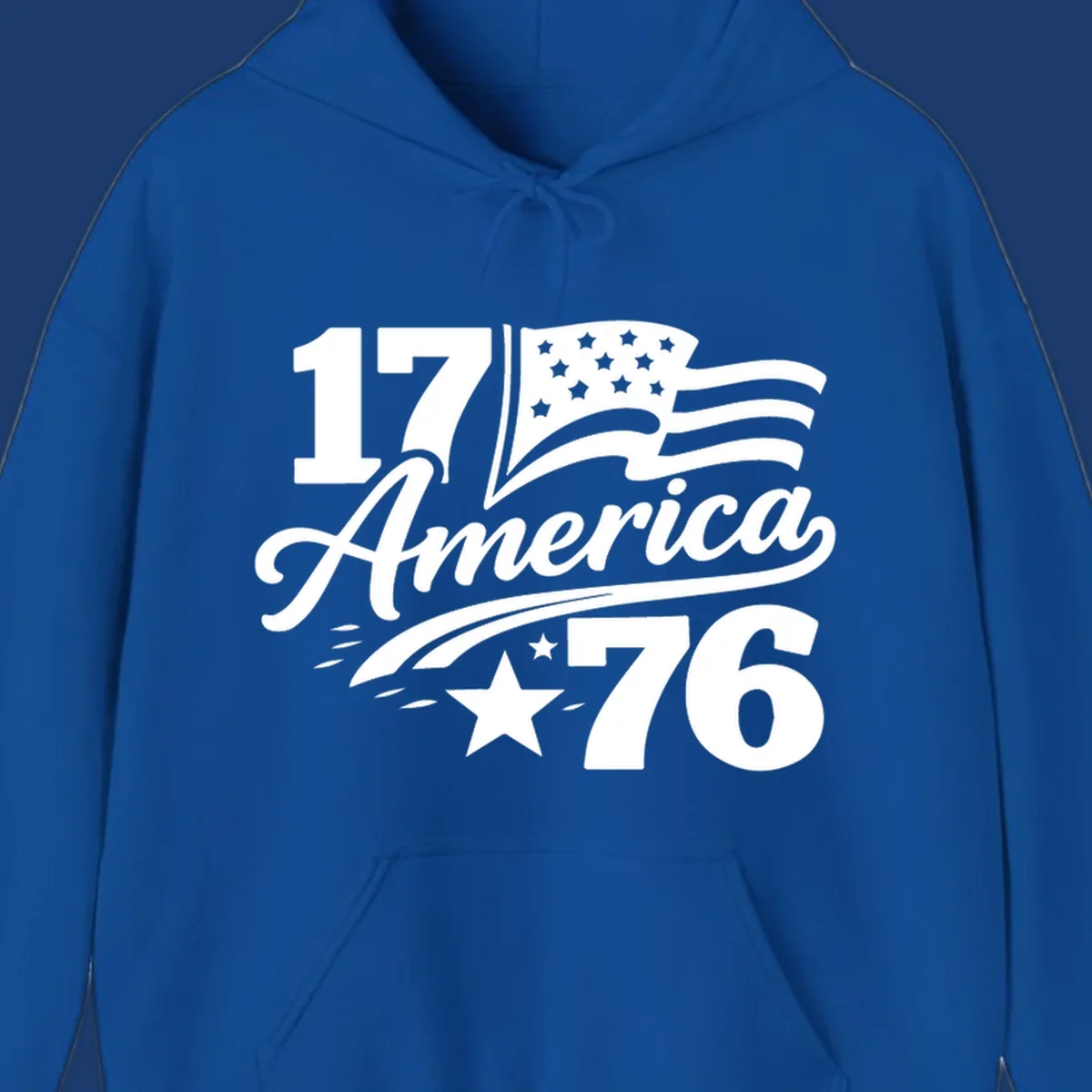 America 250th Anniversary bold text design with American flag and star.