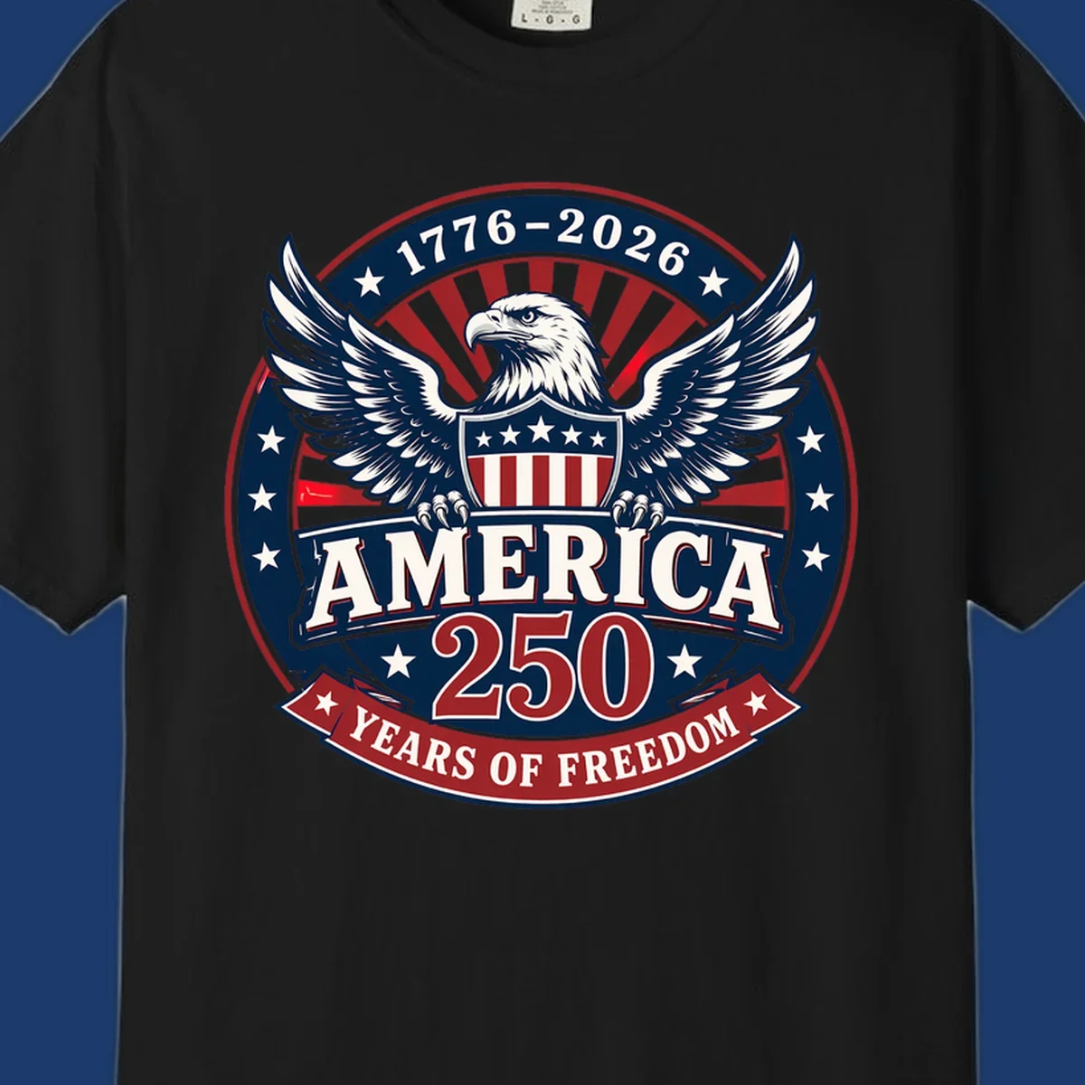 America 250 freedom eagle shield text 1776-2026