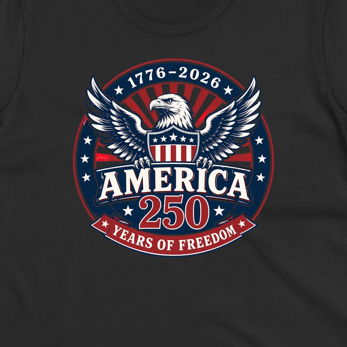America 250 freedom eagle shield text 1776-2026
