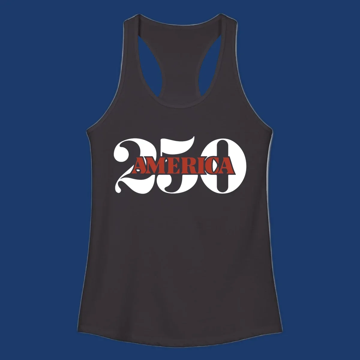 Bold typography design for America's 250th anniversary celebration, featuring '250' and 'AMERICA'.