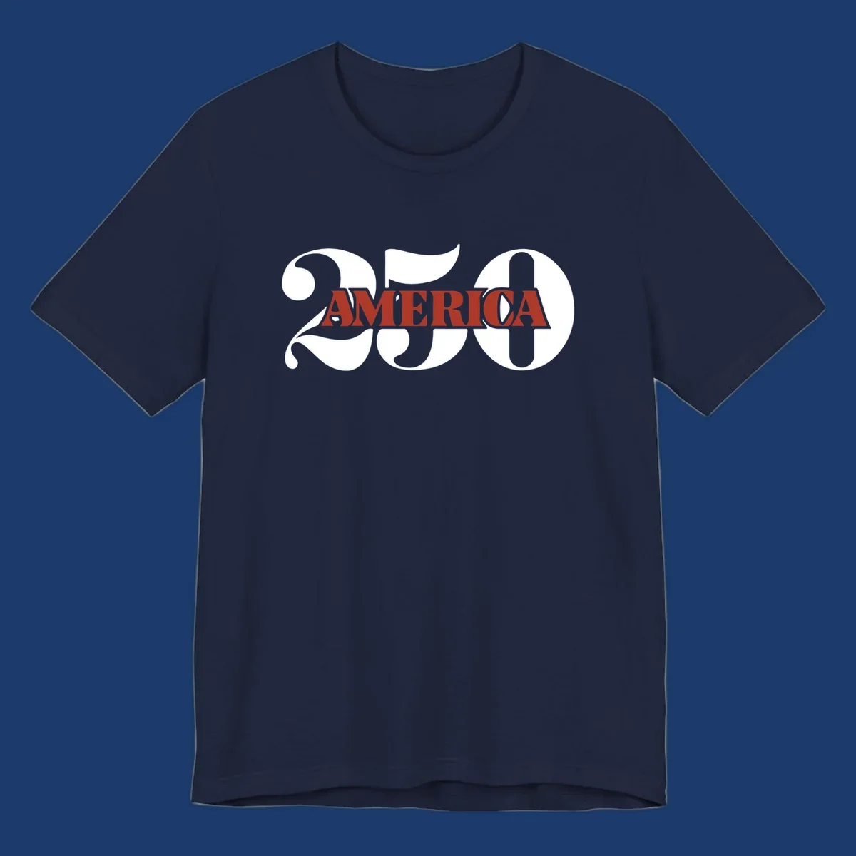 Bold typography design for America's 250th anniversary celebration, featuring '250' and 'AMERICA'.