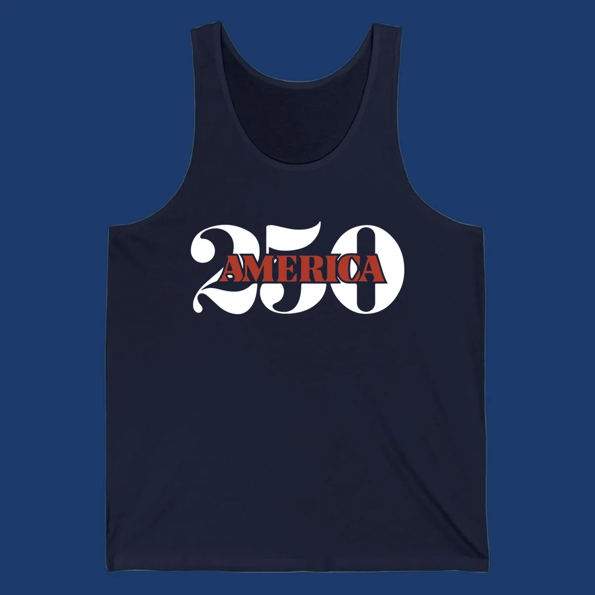 Bold typography design for America's 250th anniversary celebration, featuring '250' and 'AMERICA'.