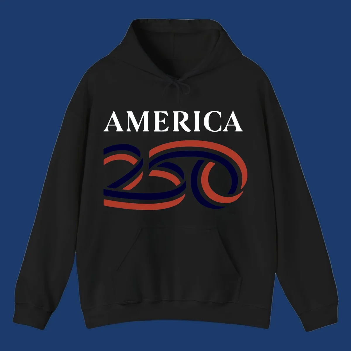 America 250th Anniversary Celebration design with text AMERICA and graphic 250.