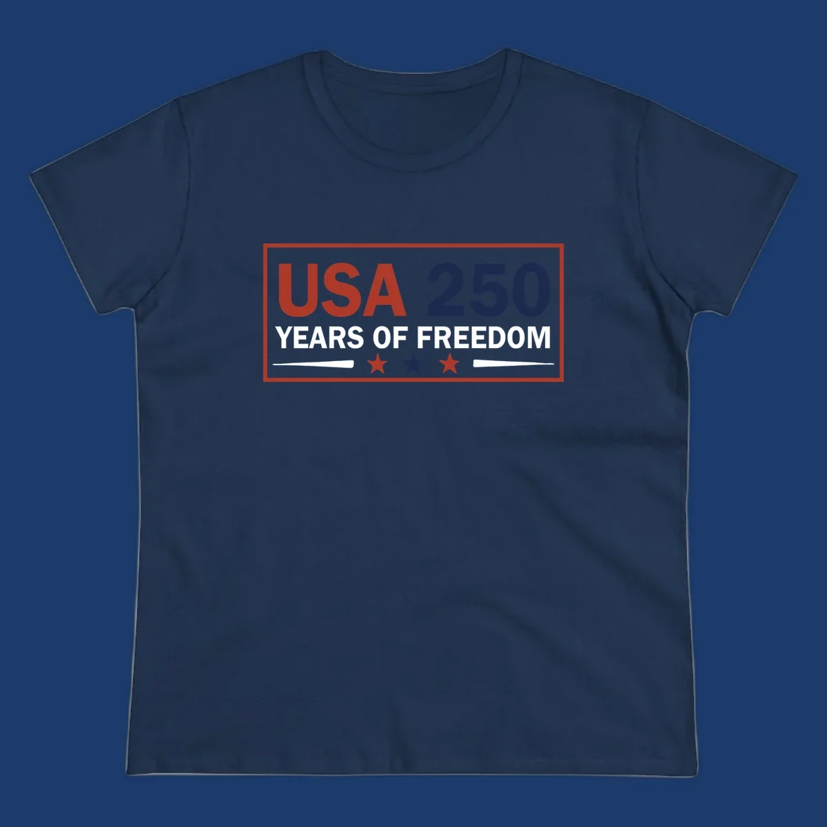 USA 250 freedom patriotic text and graphic design for celebration.