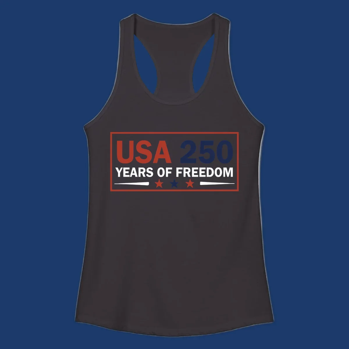 USA 250 freedom patriotic text and graphic design for celebration.