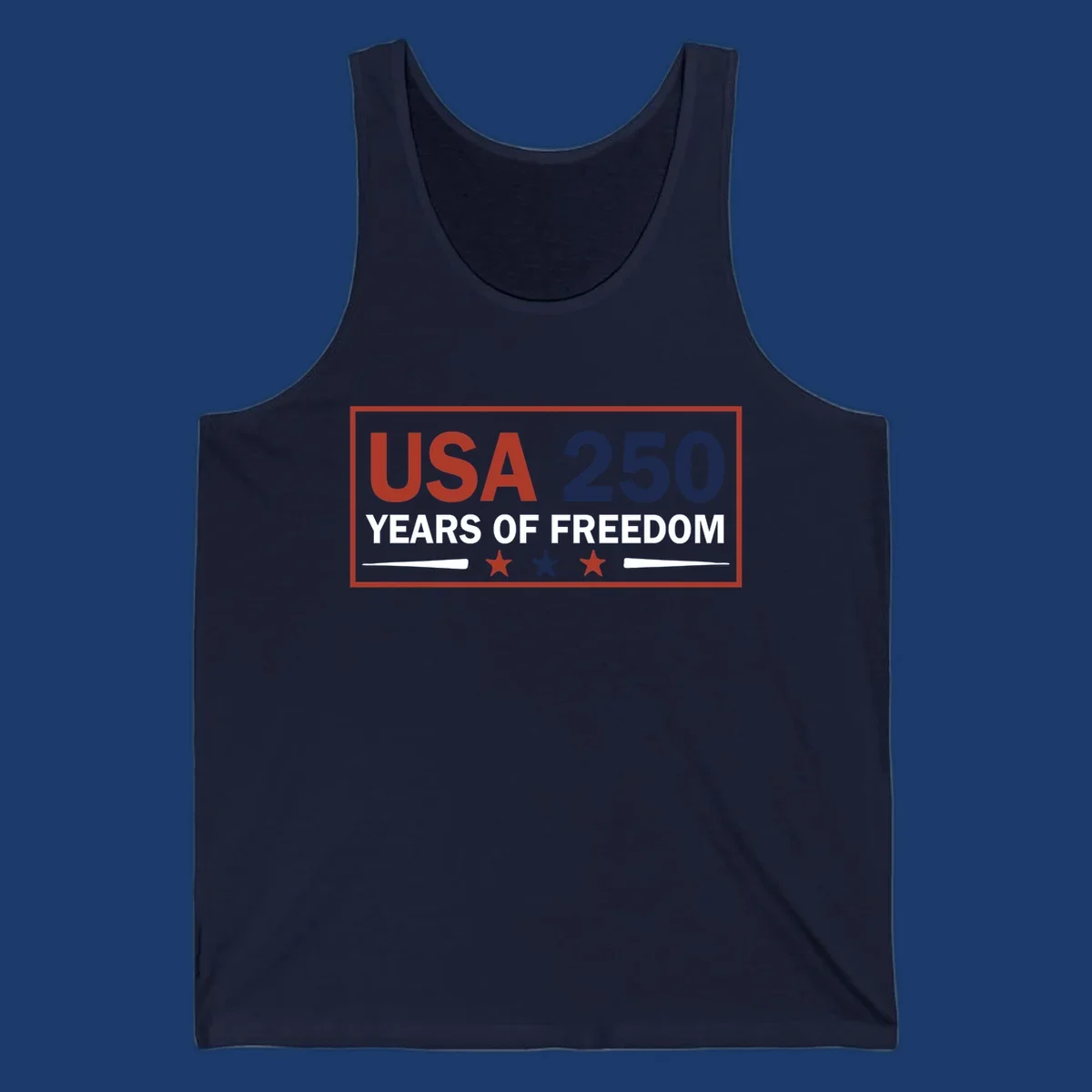 USA 250 freedom patriotic text and graphic design for celebration.