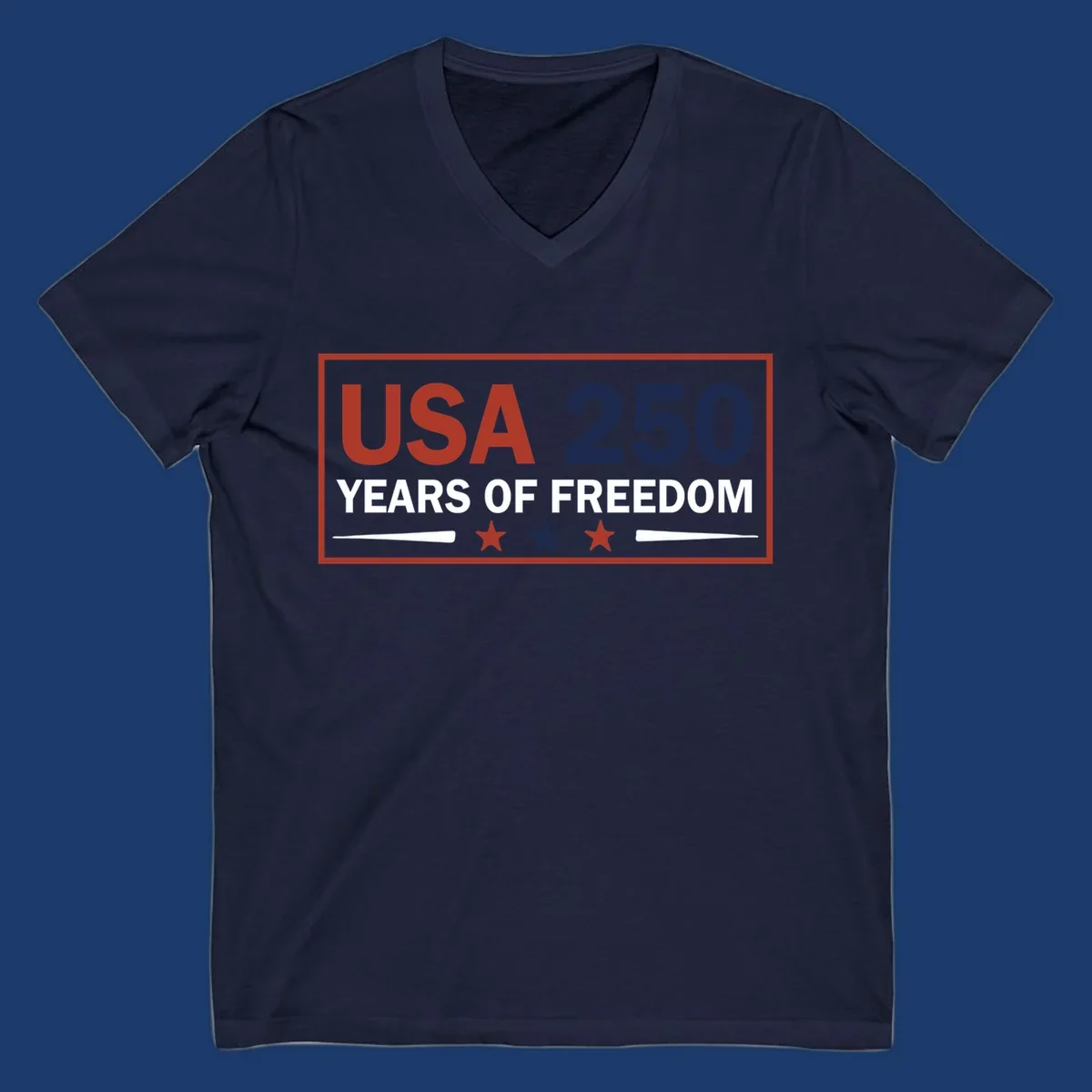 USA 250 freedom patriotic text and graphic design for celebration.