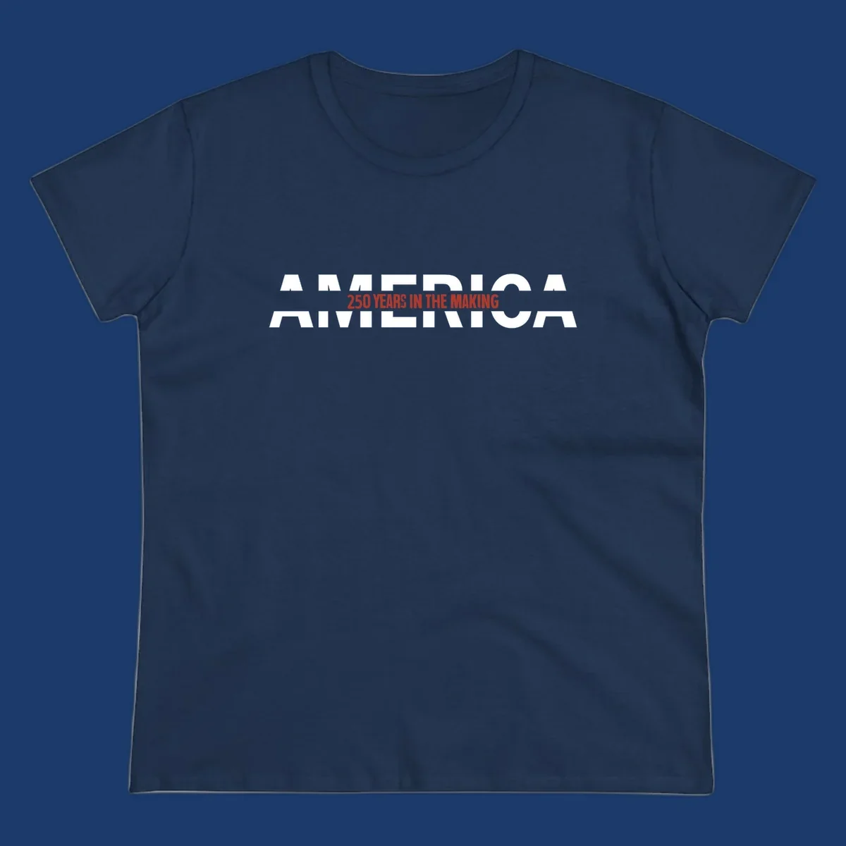 America 250 Years In The Making bold typography design celebrating the 250th anniversary.