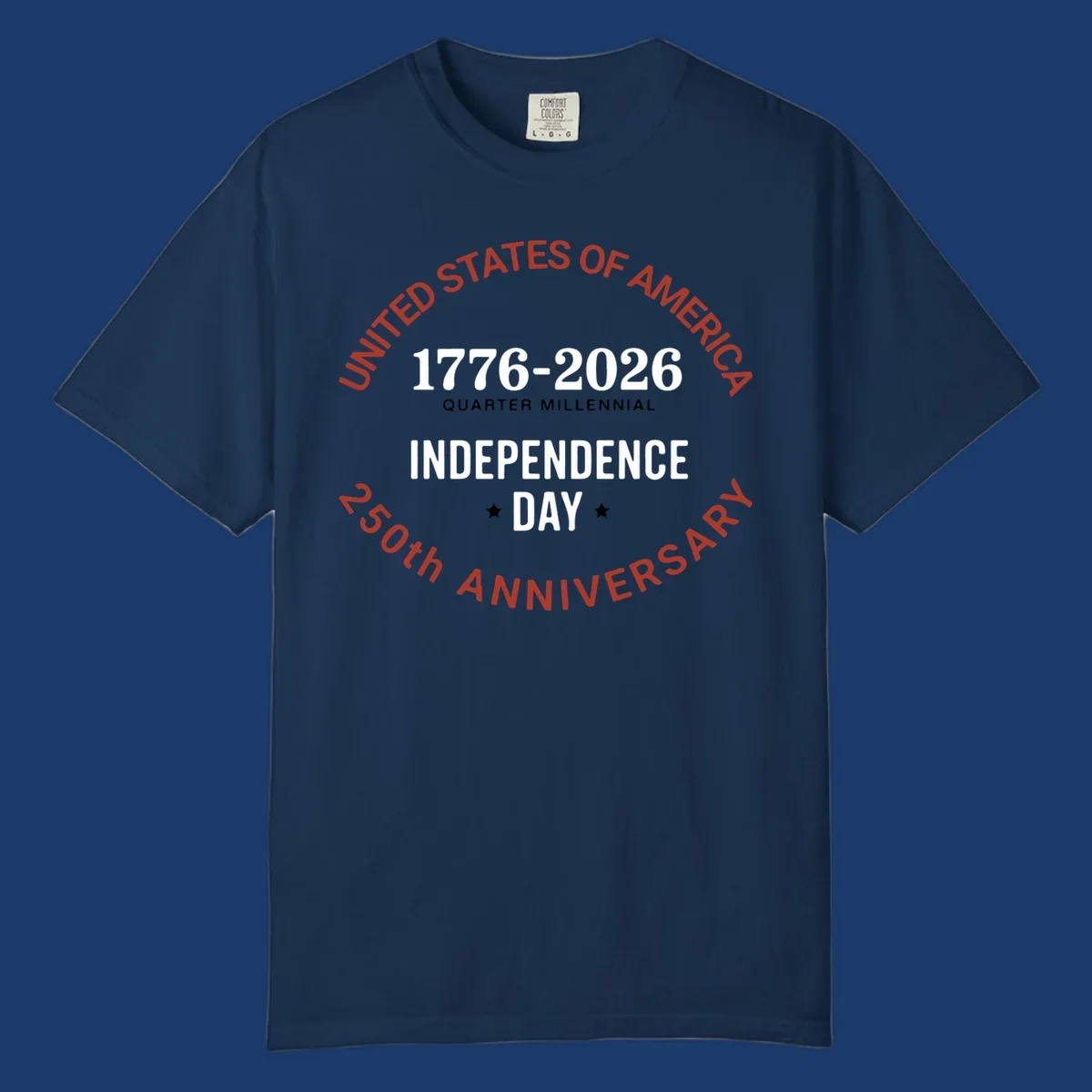 Typography design for America's 250th Anniversary celebration, featuring '1776-2026 Independence Day'.