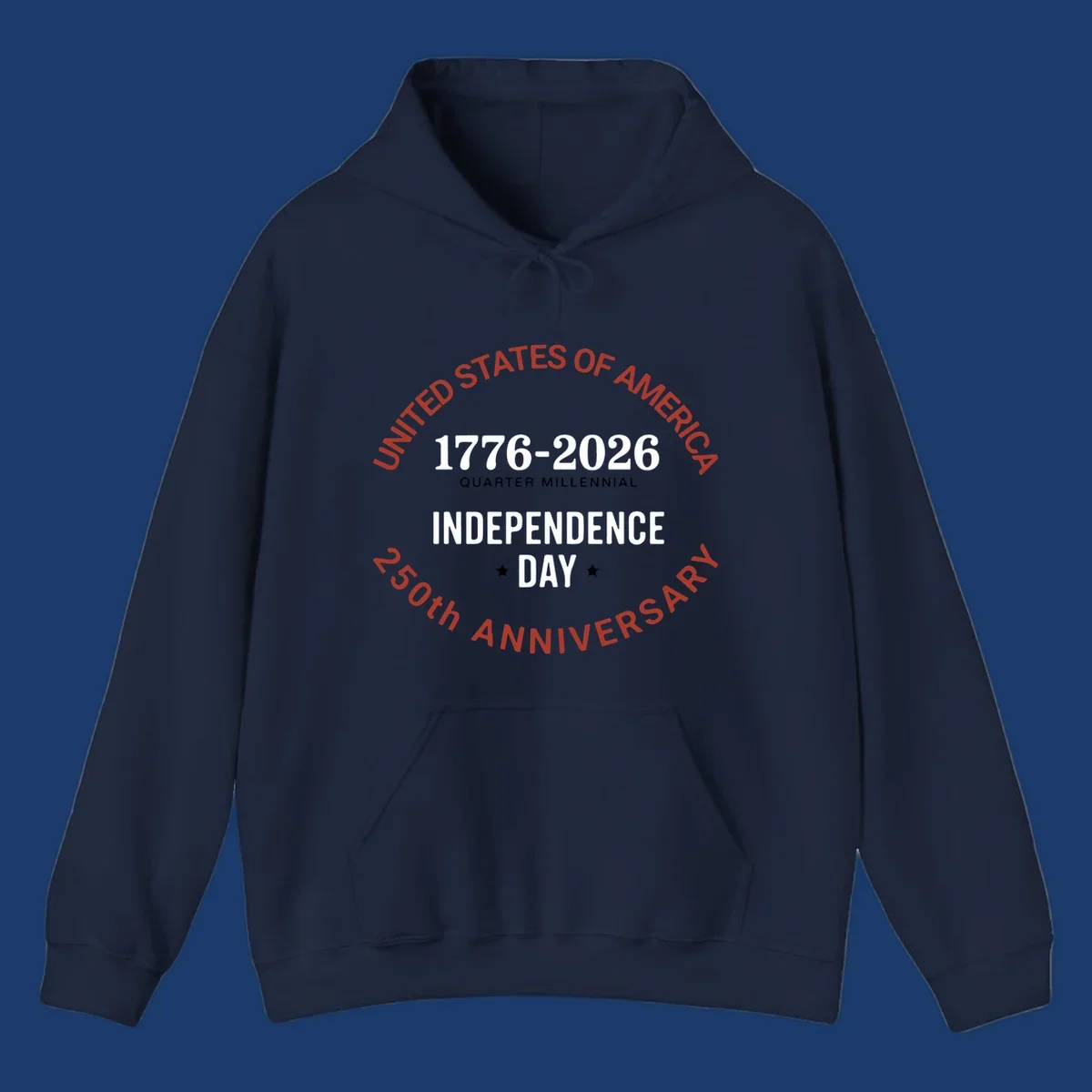 Typography design for America's 250th Anniversary celebration, featuring '1776-2026 Independence Day'.
