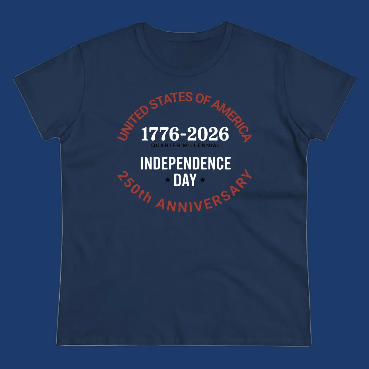 Typography design for America's 250th Anniversary celebration, featuring '1776-2026 Independence Day'.