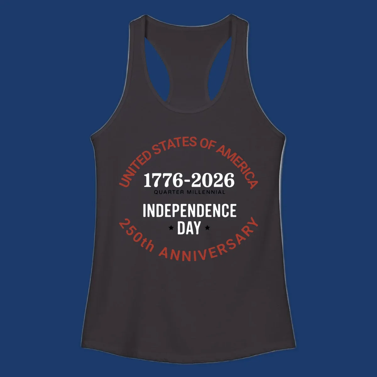 Typography design for America's 250th Anniversary celebration, featuring '1776-2026 Independence Day'.