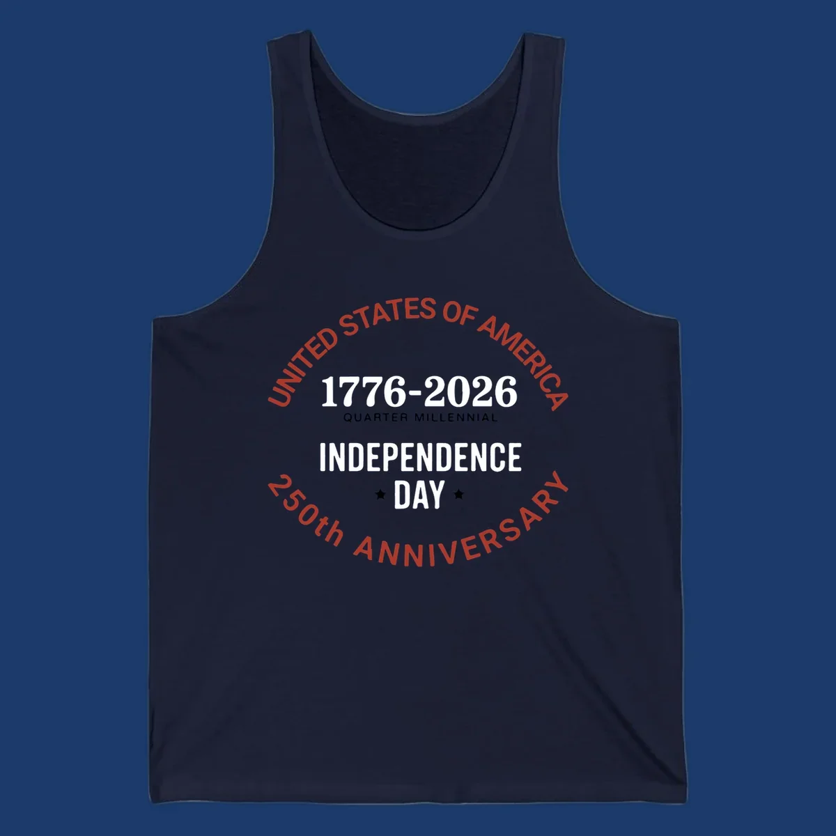 Typography design for America's 250th Anniversary celebration, featuring '1776-2026 Independence Day'.