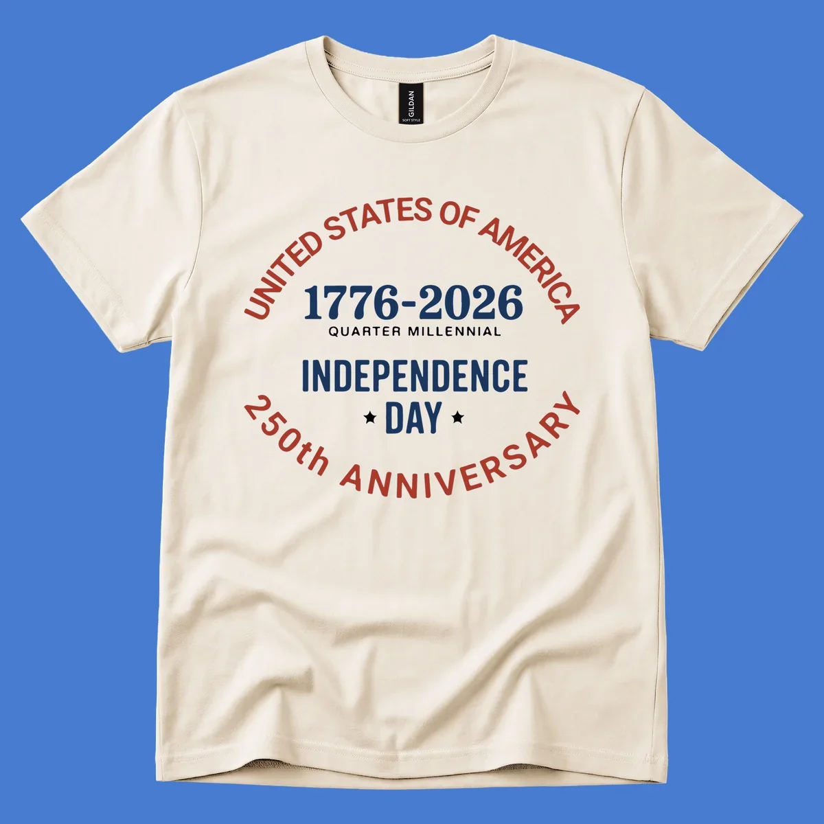 Typography design for America's 250th Anniversary celebration, featuring '1776-2026 Independence Day'.
