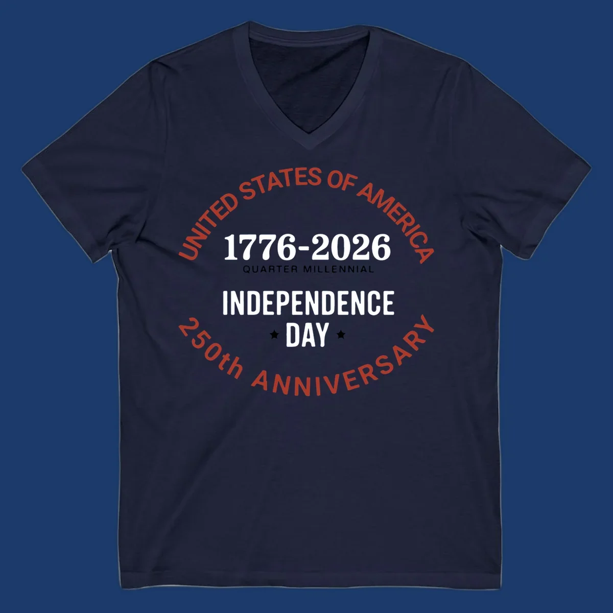 Typography design for America's 250th Anniversary celebration, featuring '1776-2026 Independence Day'.
