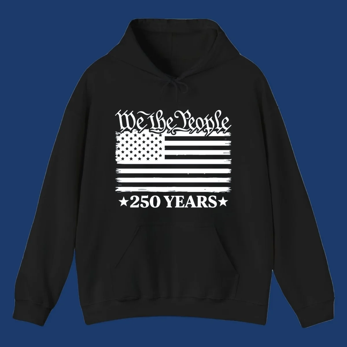 We the People 250 years America patriotic flag design.