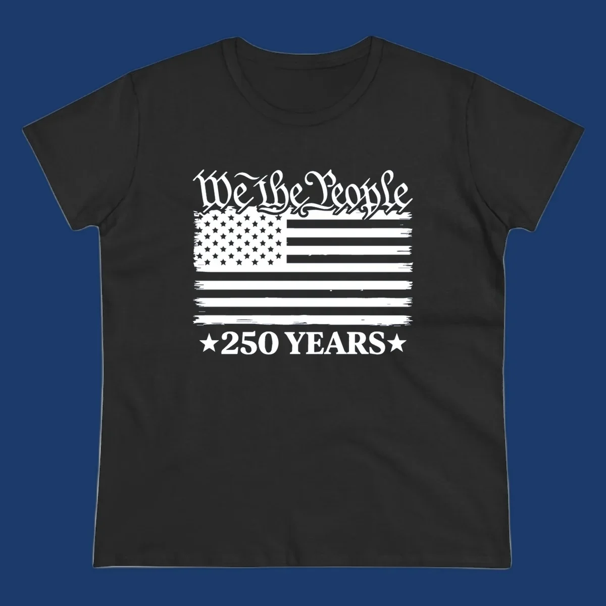 We the People 250 years America patriotic flag design.