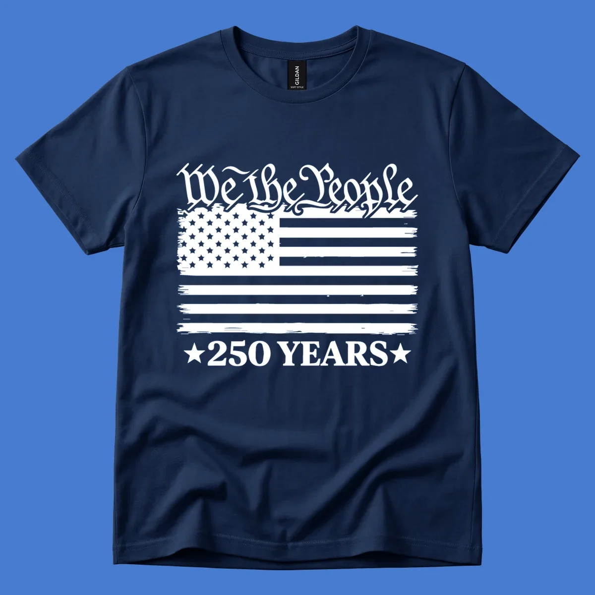 We the People 250 years America patriotic flag design.