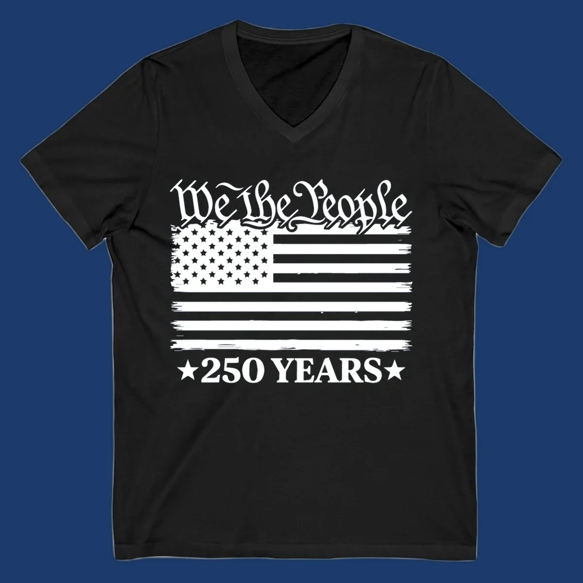 We the People 250 years America patriotic flag design.