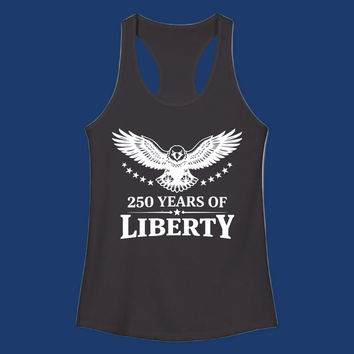 America 250th anniversary eagle with wings spread and '250 Years Of Liberty' text.
