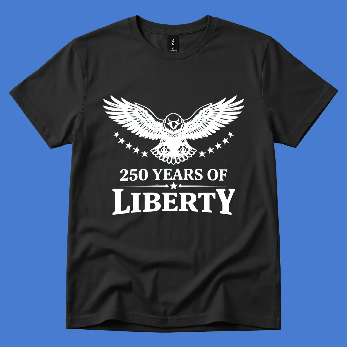 America 250th anniversary eagle with wings spread and '250 Years Of Liberty' text.