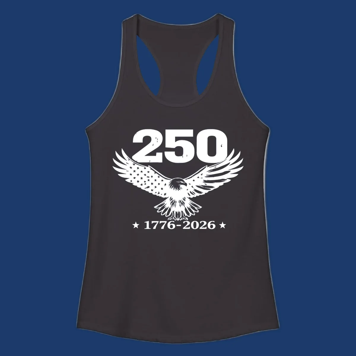 America 250th anniversary design with eagle and flag, 1776-2026.