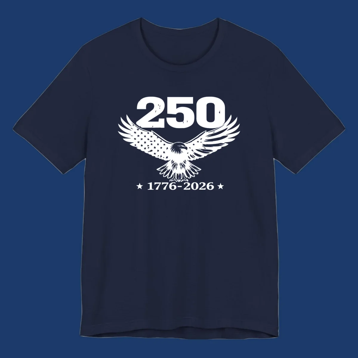 America 250th anniversary design with eagle and flag, 1776-2026.