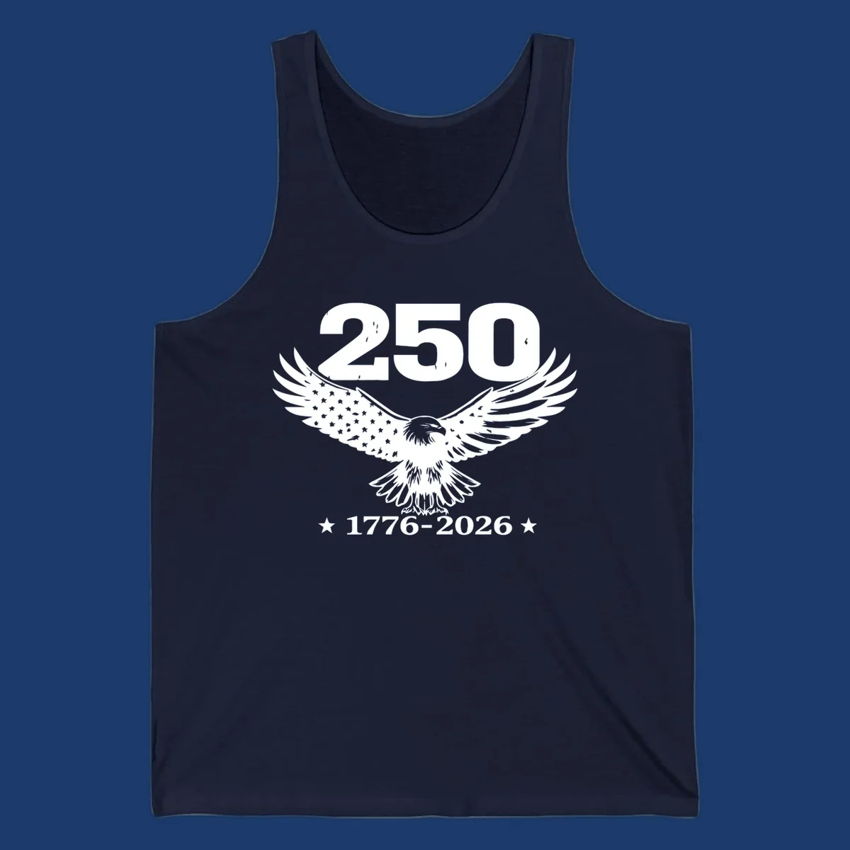 America 250th anniversary design with eagle and flag, 1776-2026.