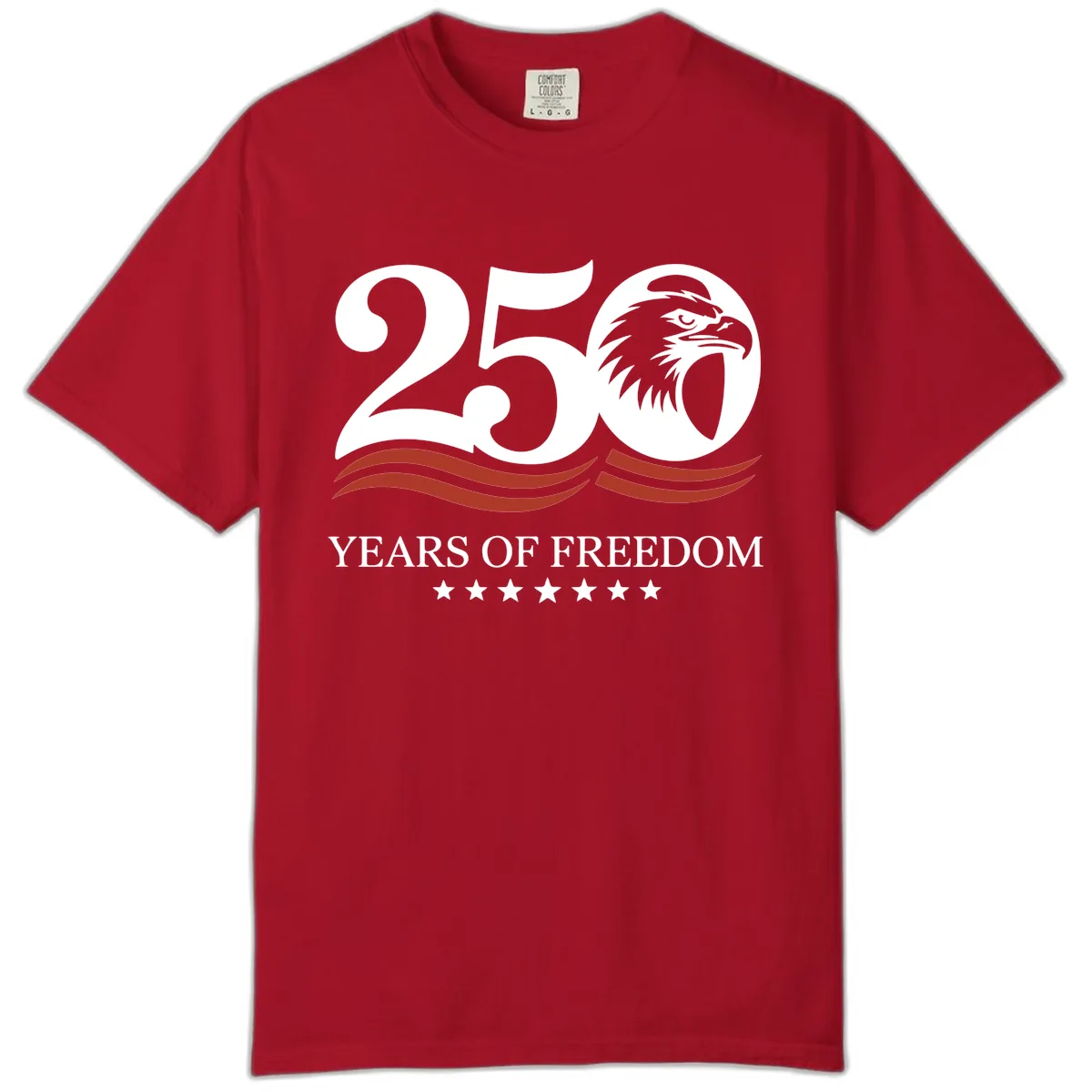 250 Years Of Freedom Celebration Comfort Color in Red