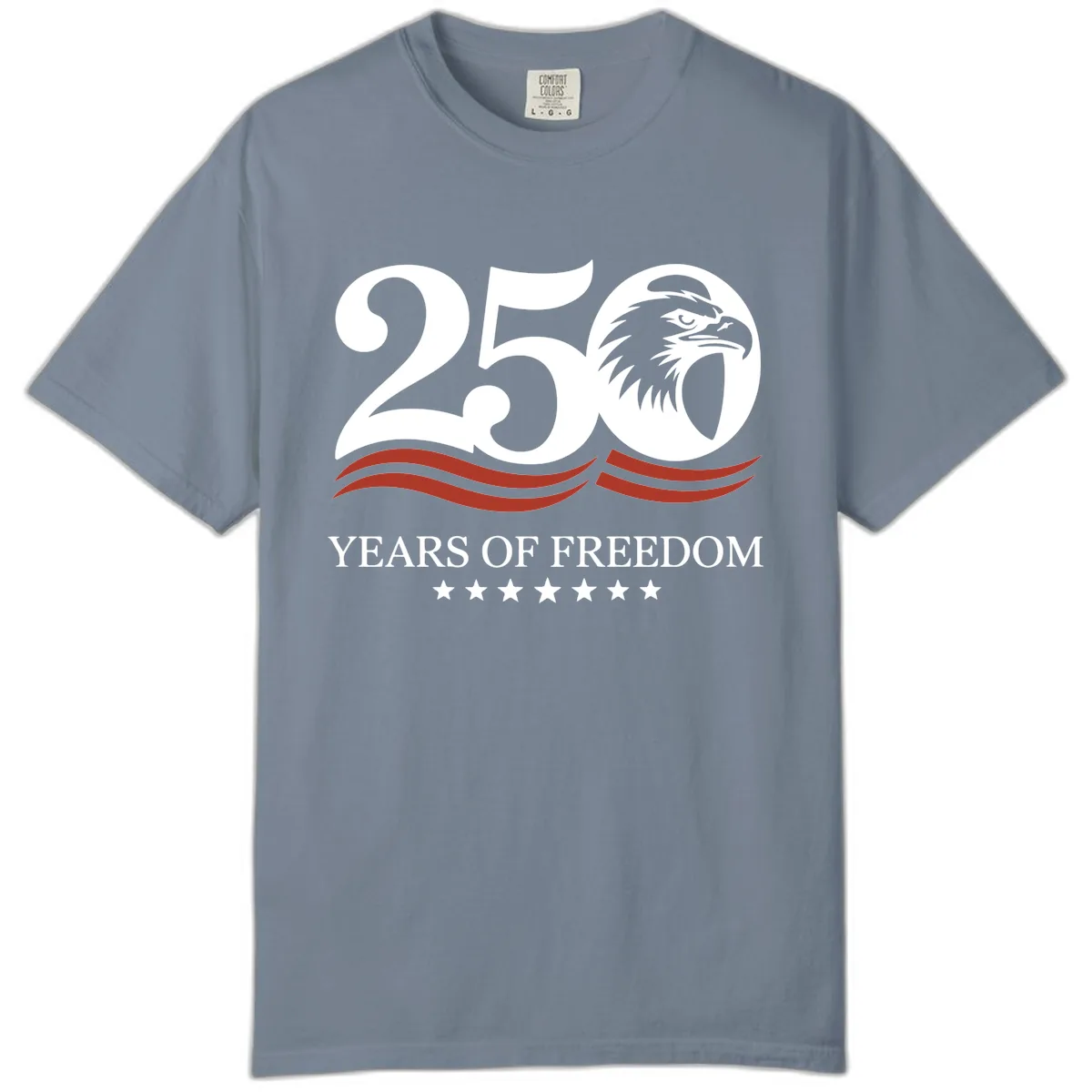 250 Years Of Freedom Celebration Comfort Color in Blue Jean