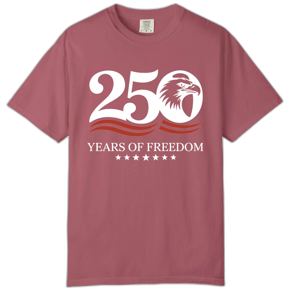 250 Years Of Freedom Celebration Comfort Color in Crimson