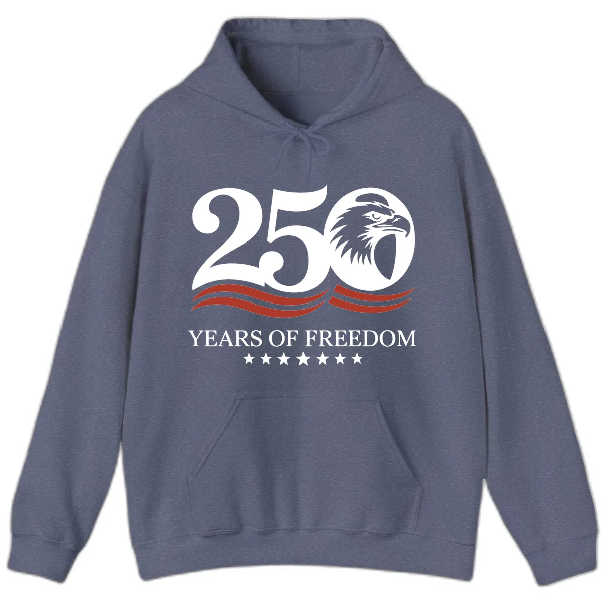 250 Years Of Freedom Celebration Hoodie in Heather Navy