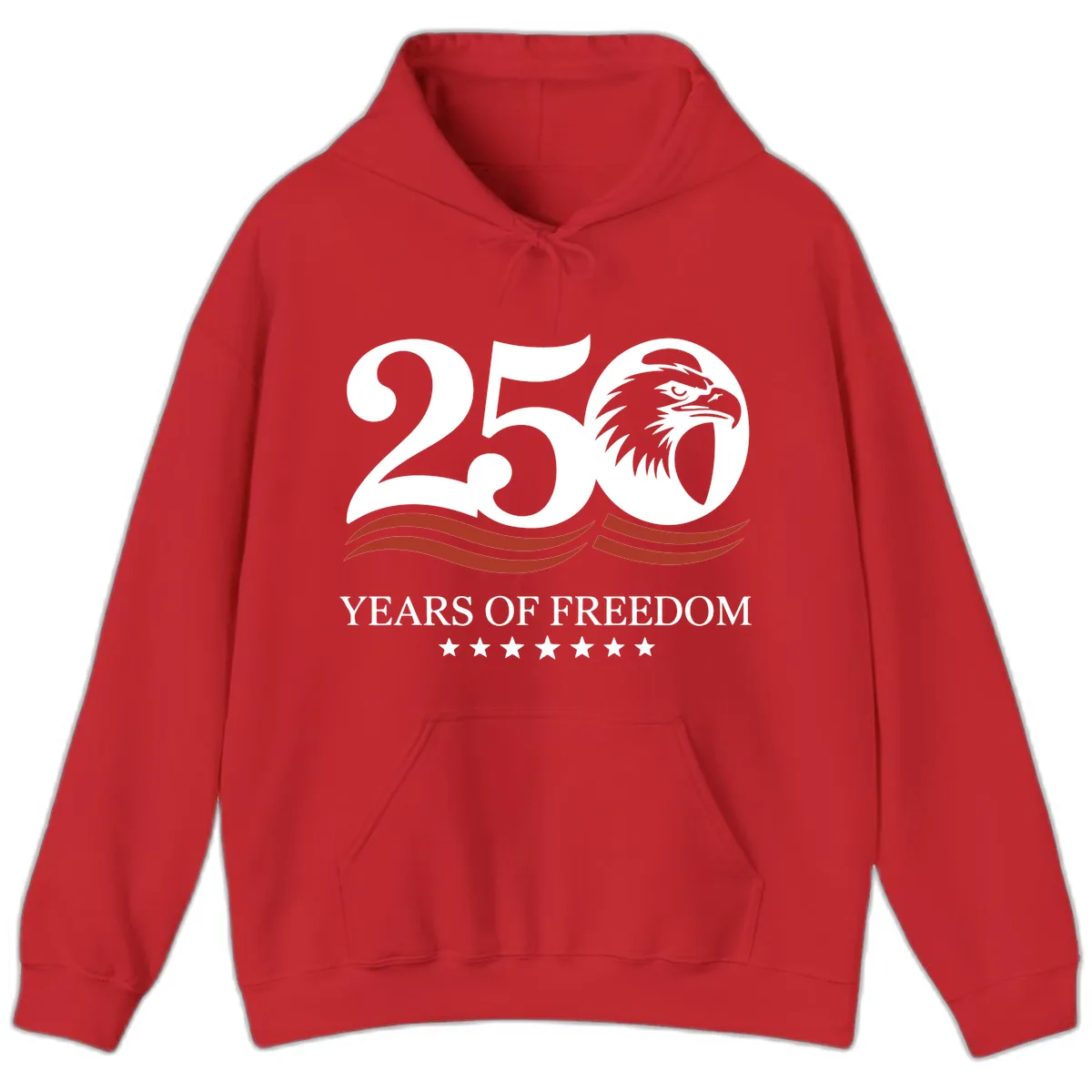 250 Years Of Freedom Celebration Hoodie in Red
