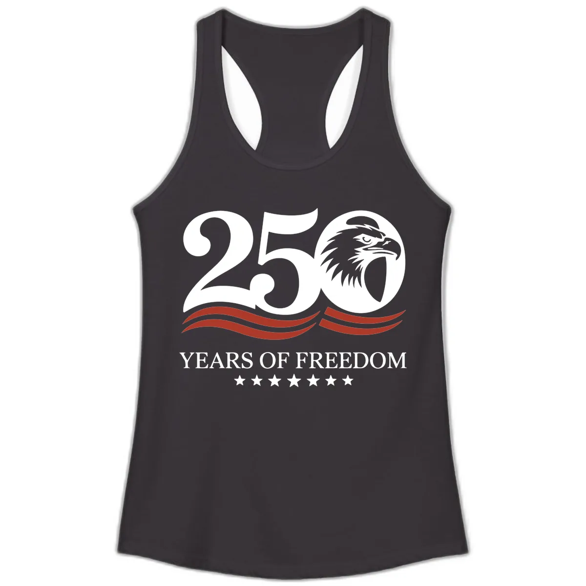 250 Years Of Freedom Celebration Ladies Tank in Black