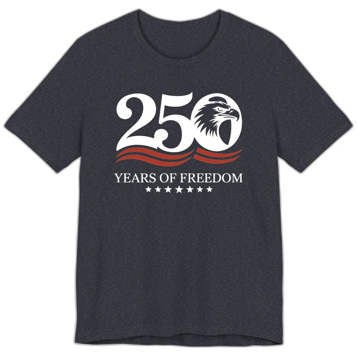 250 Years Of Freedom Celebration Premium T-Shirt in Heather Navy