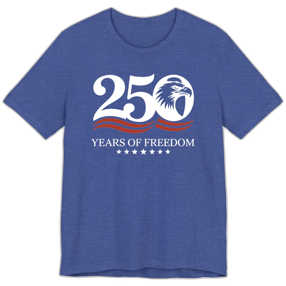 250 Years Of Freedom Celebration Premium T-Shirt in Heather True Royal