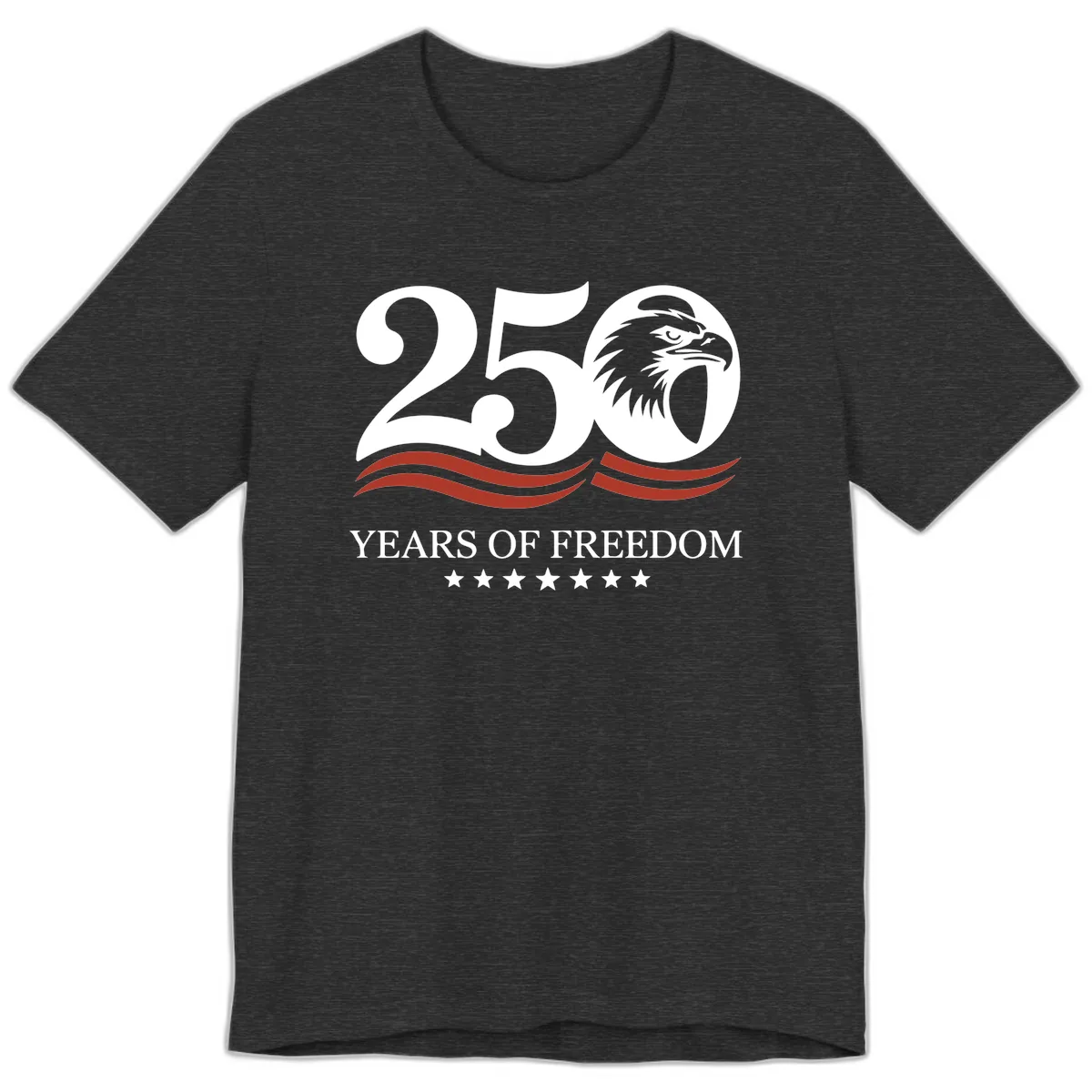 250 Years Of Freedom Celebration Premium T-Shirt in Dark Grey Heather