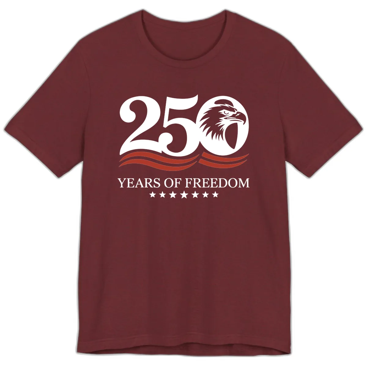 250 Years Of Freedom Celebration Premium T-Shirt in Heather Cardinal