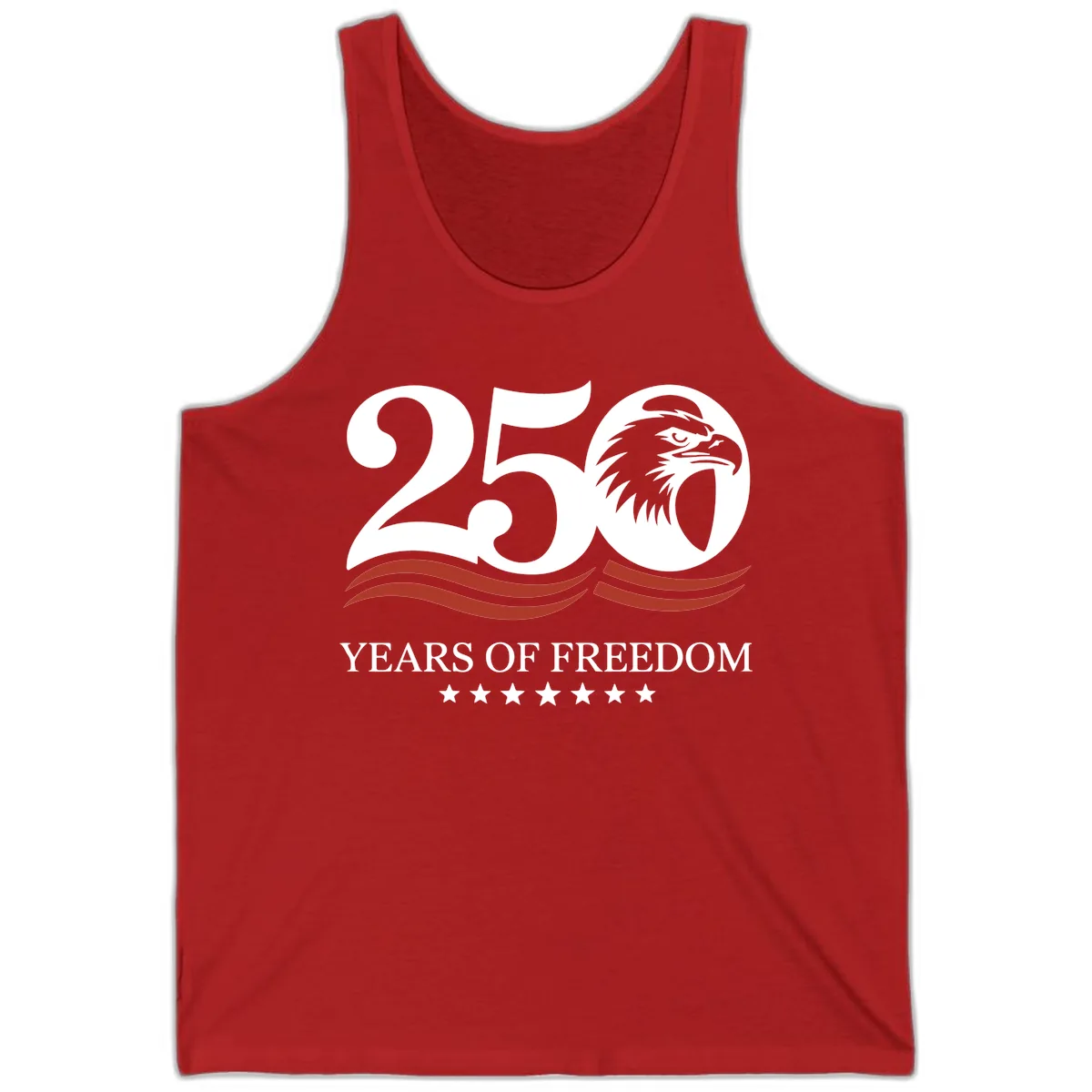 250 Years Of Freedom Celebration Tank in Red