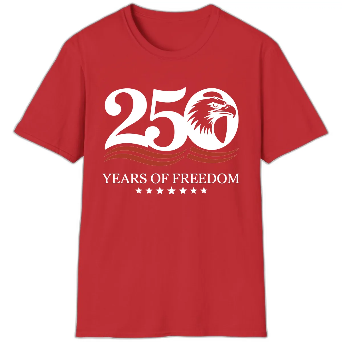 250 Years Of Freedom Celebration T-Shirt in Red