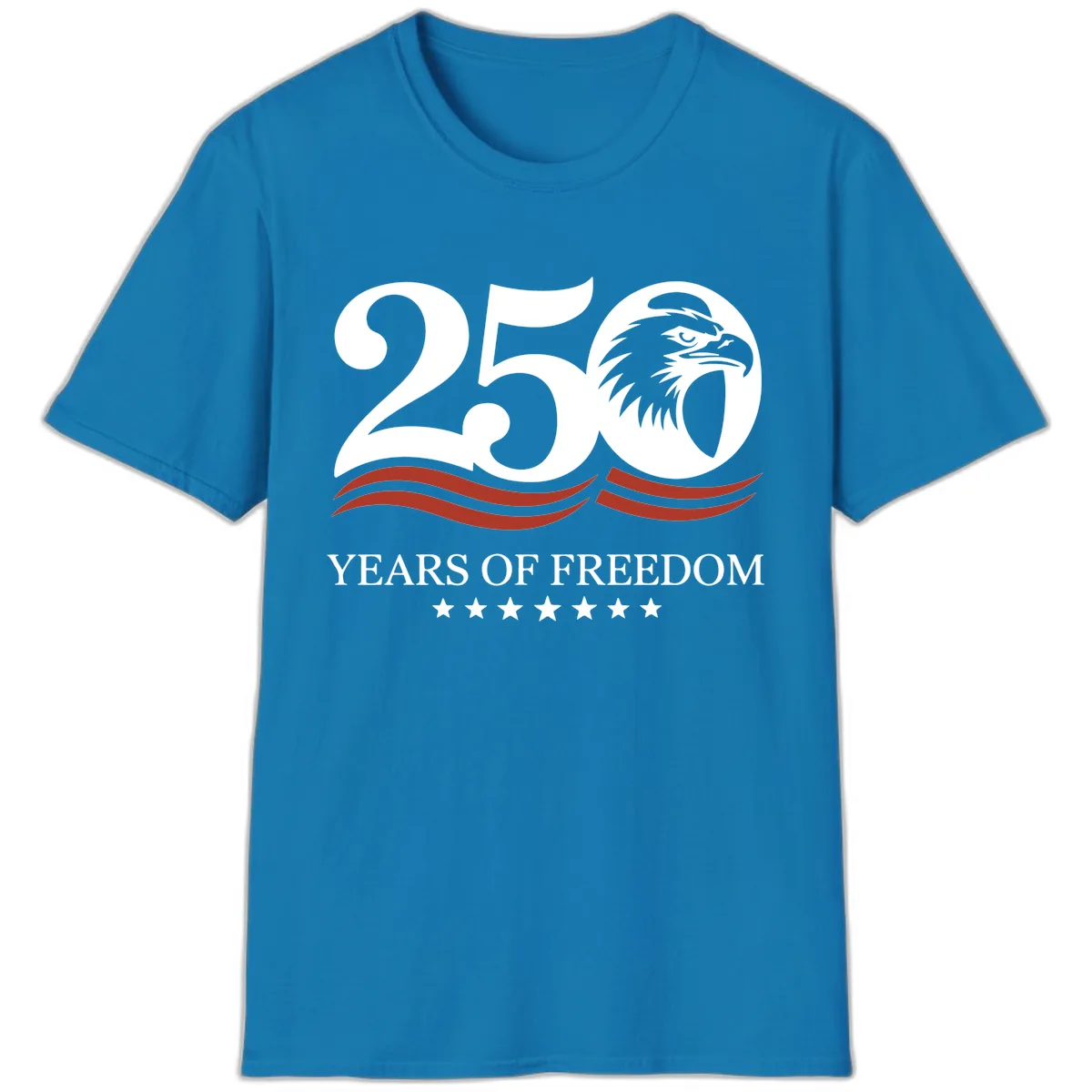 250 Years Of Freedom Celebration T-Shirt in Sapphire