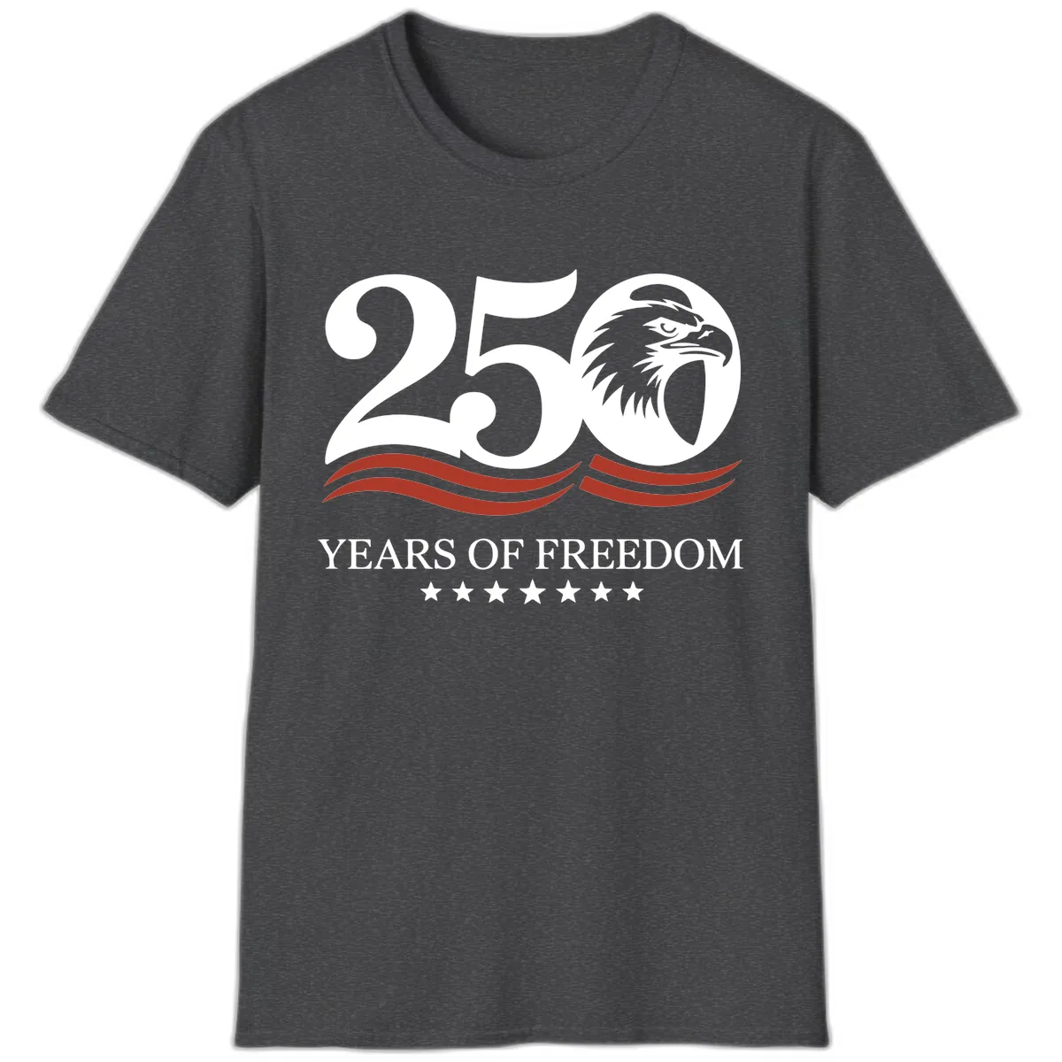 250 Years Of Freedom Celebration T-Shirt in Dark Heather