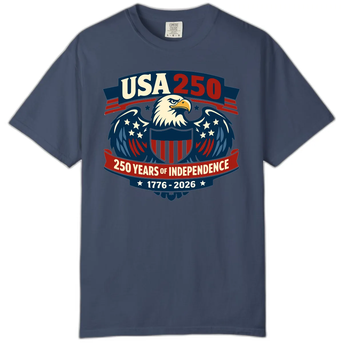 USA 250 Years Of Independence Celebration Comfort Color in Midnight