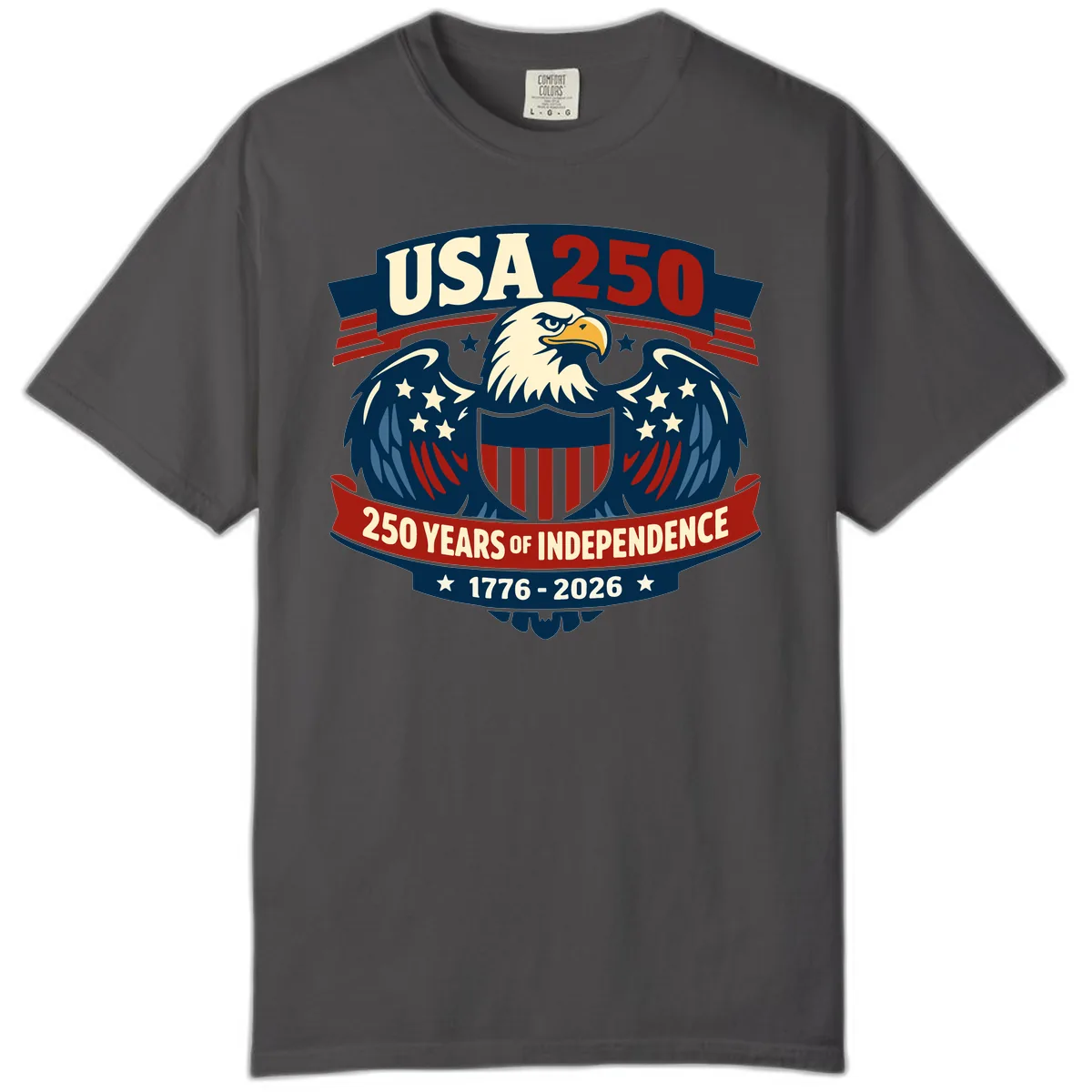 USA 250 Years Of Independence Celebration Comfort Color in Graphite