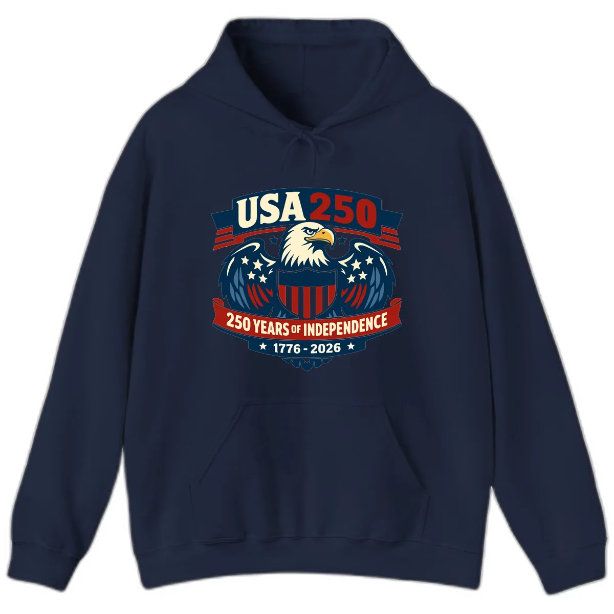 USA 250 Years Of Independence Celebration Hoodie in Navy