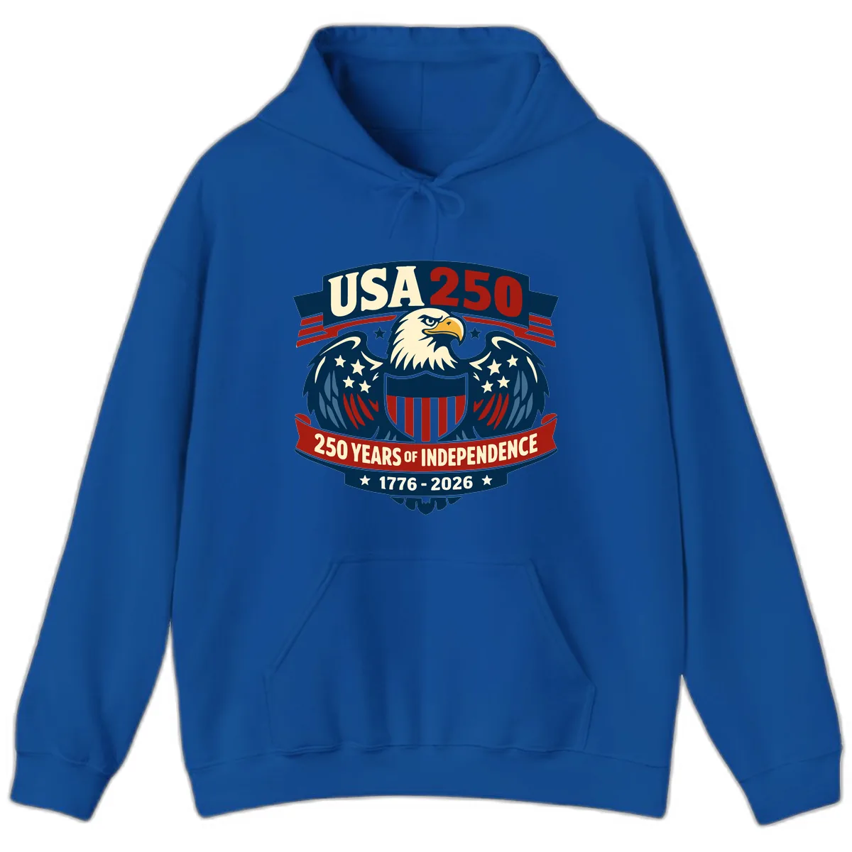 USA 250 Years Of Independence Celebration Hoodie in Royal