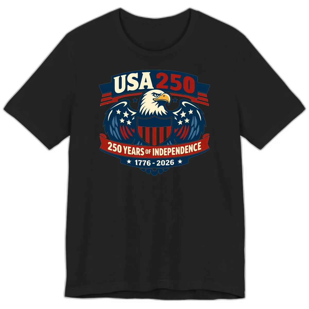 USA 250 Years Of Independence Celebration Premium T-Shirt in Black